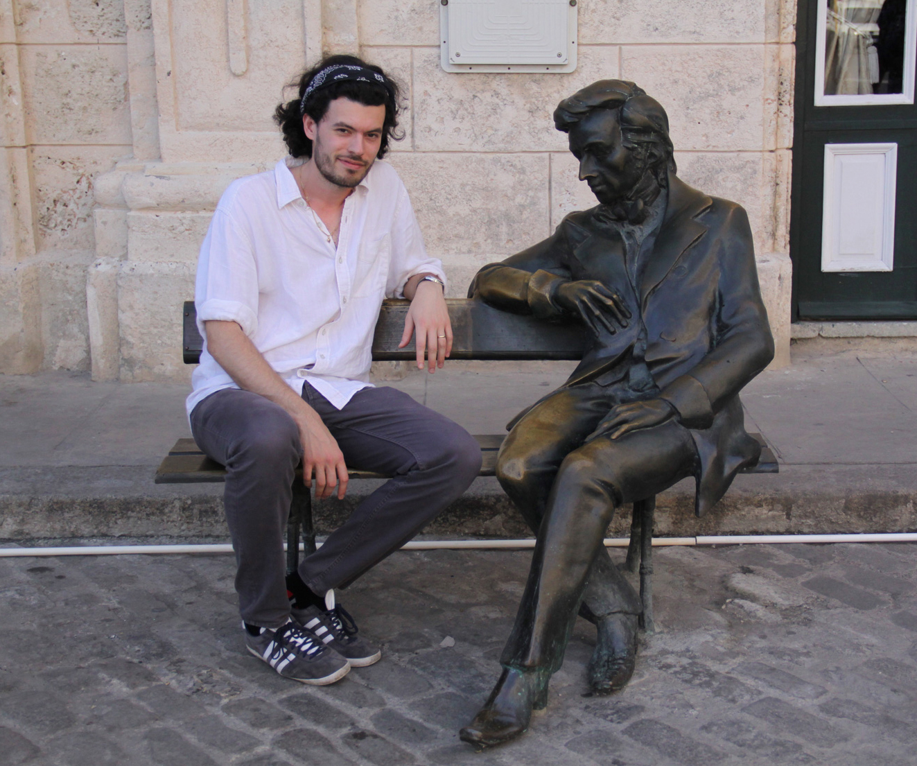 A statue of Chopin in Cuba and I